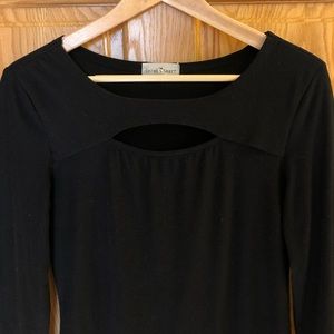 Derek heart black cutout bandage dress